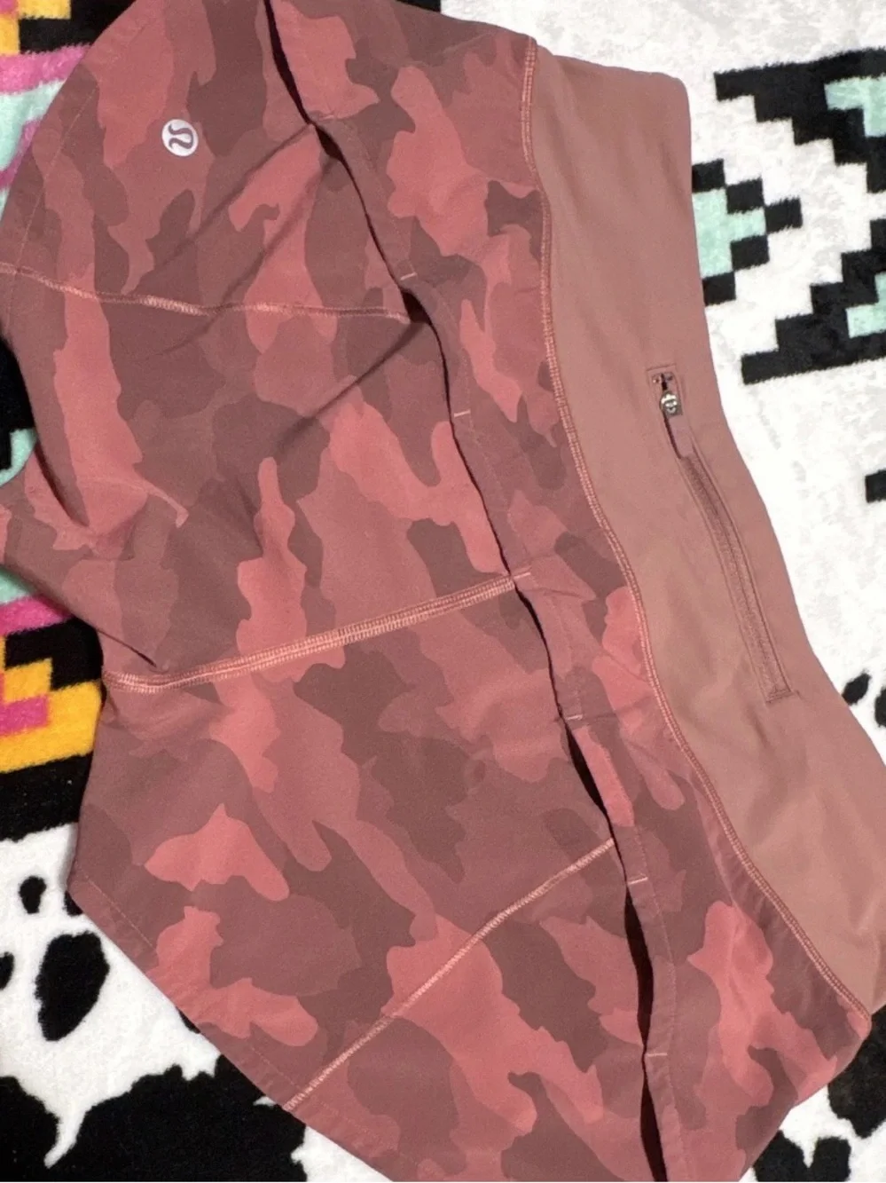 Lululemon Mauve Camo Athletic Shorts